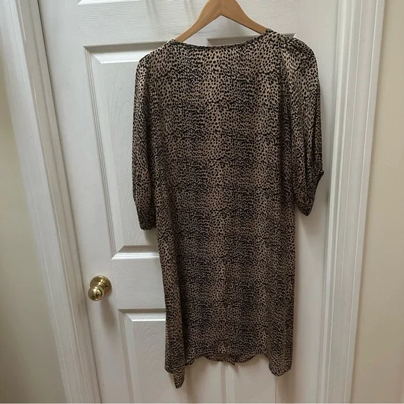 Emerson Fry Fiona Dress Little Cheetah Animal Print Silk brown m medium - Picture 8 of 8